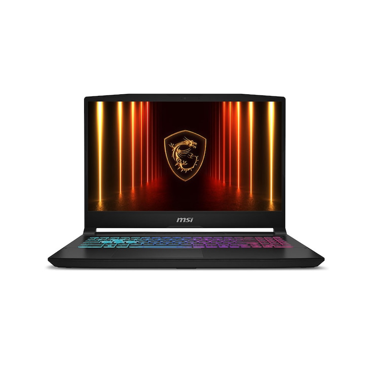 MSI Katana 15 HX B14WEK-282XBG laptop, 9S791587C1-282, 15.6", Intel Core i5-14450HX (10 magos), NVIDIA GeForce RTX 5050 (8GB GDDR7), 16GB 4800MHz (2x8GB) DDR5, Fekete