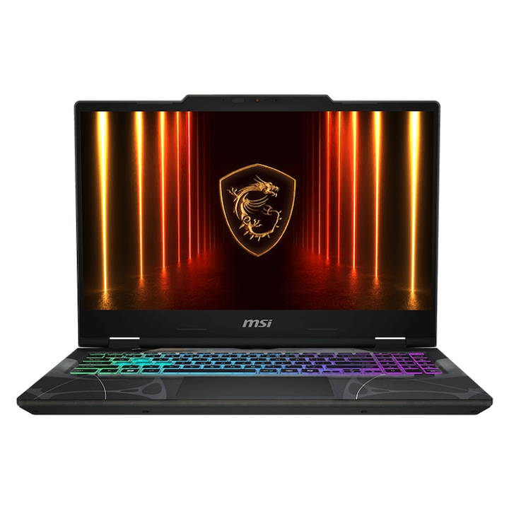 Laptop MSI Cyborg 15 B2RWEKG, 9S7-15Q342-435, 15.6", Intel Core 5 210H (8-nuclee), NVIDIA GeForce RTX 5050 (8GB GDDR7), 16GB 4800MHz (2x8GB) DDR5, Negru