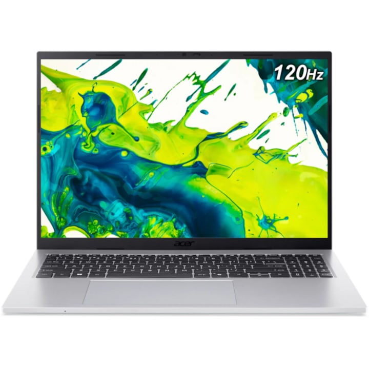 Лаптоп Acer Aspire Go 16 AG16-71P-90BE, NX.JV0EX.002.500SSD, Windows 11 Pro, 16", Intel Core i9-13900H (14-ядрен), Intel Iris Xe Graphics, 32GB 5600MHz (2x16GB) DDR5, Сребрист
