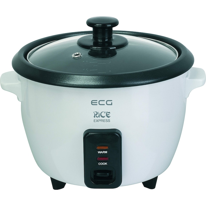 Aparat de gătit orez ECG, 5l, 1000W, alb