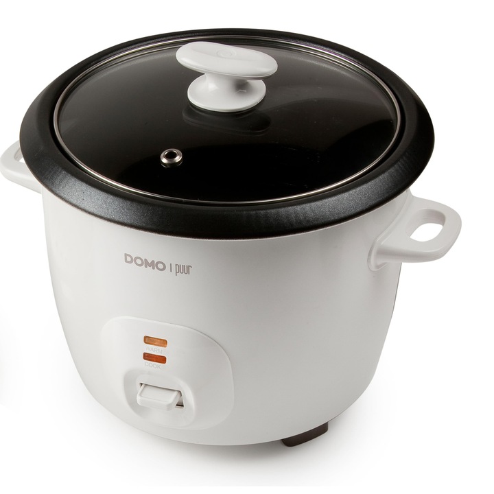Domo Rizsfőző, Puur Sorozat, Fehér, 1,3L, Multicooker, Mérőpohárral és Merőkanállal