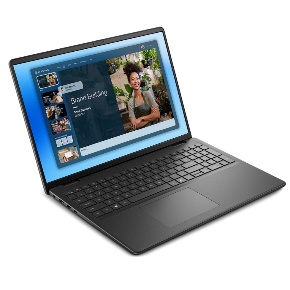 Laptop Dell 16 DC16250, DC16250.RPLU-R.012.UBU, 16", Intel Core 5 120U (10-nuclee), Intel Iris Xe Graphics, 16GB 5200MHz (2x8GB) DDR5, Negru