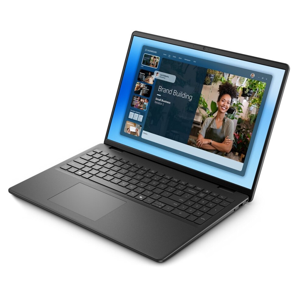 Laptop Dell 16 DC16250, DC16250.RPLU-R.012.UBU, 16", Intel Core 5 120U (10-nuclee), Intel Iris Xe Graphics, 16GB 5200MHz (2x8GB) DDR5, Negru