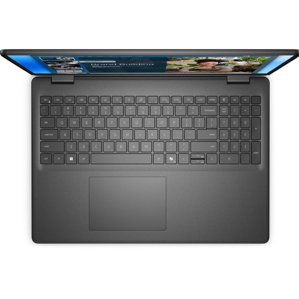 Laptop Dell 16 DC16250, DC16250.RPLU-R.012.UBU, 16", Intel Core 5 120U (10-nuclee), Intel Iris Xe Graphics, 16GB 5200MHz (2x8GB) DDR5, Negru