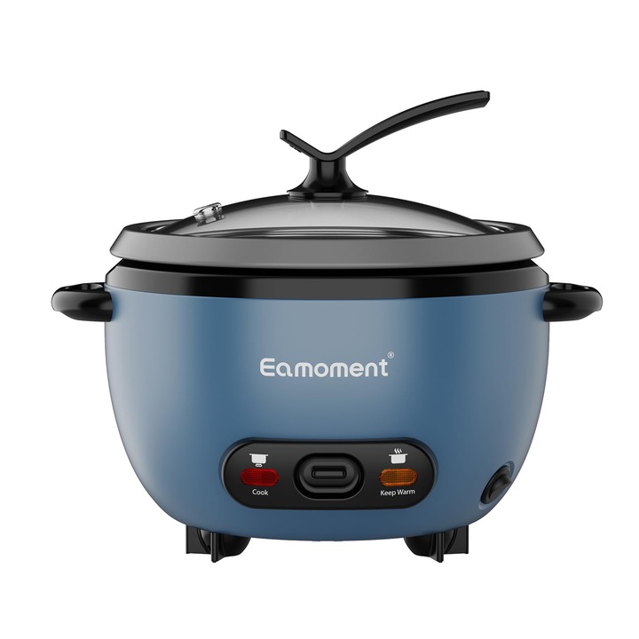 Eamoment rizsfőző, 1L, 400W, tapadásmentes kivehető edény, kék