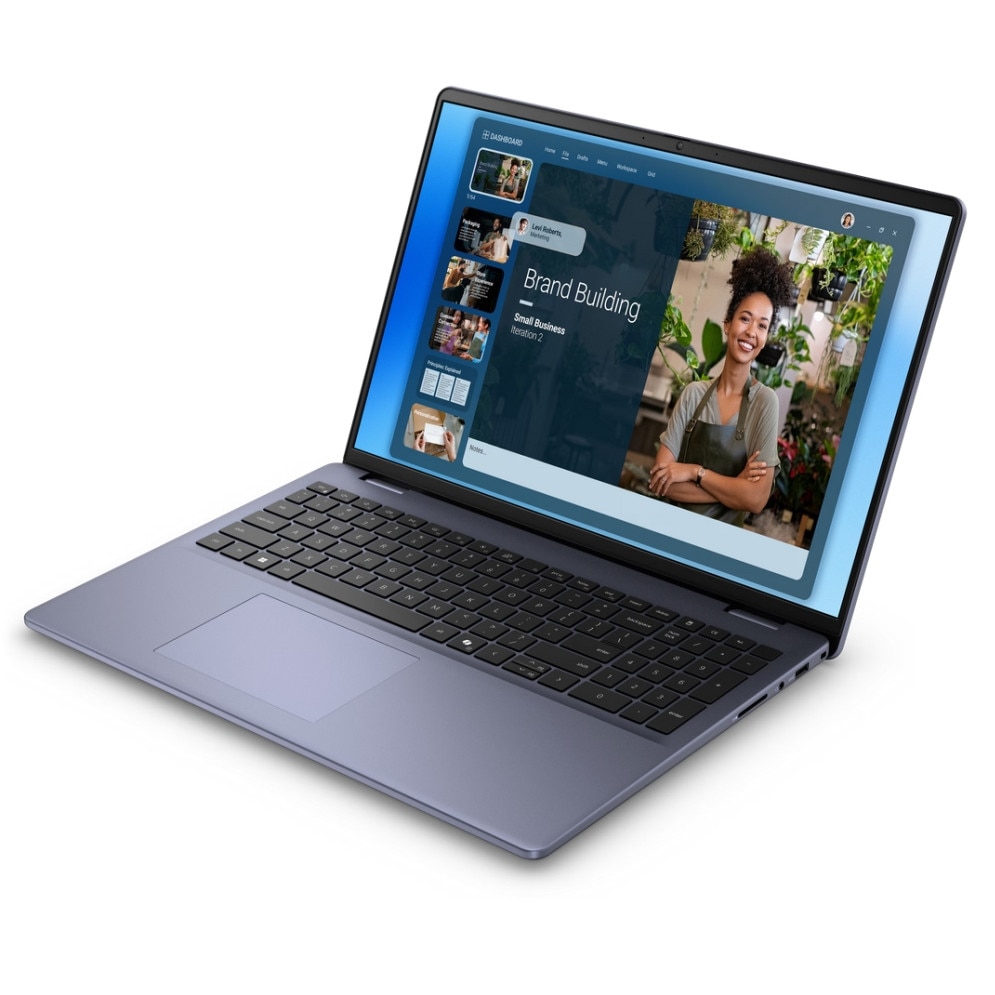 Laptop Dell 16 DC16251, DC16251.RPLU-R.004.UBU, 16", Intel Core 5 120U (10-core), Intel Iris Xe Graphics, 16GB 5200MHz (2x8GB) DDR5, Albastru
