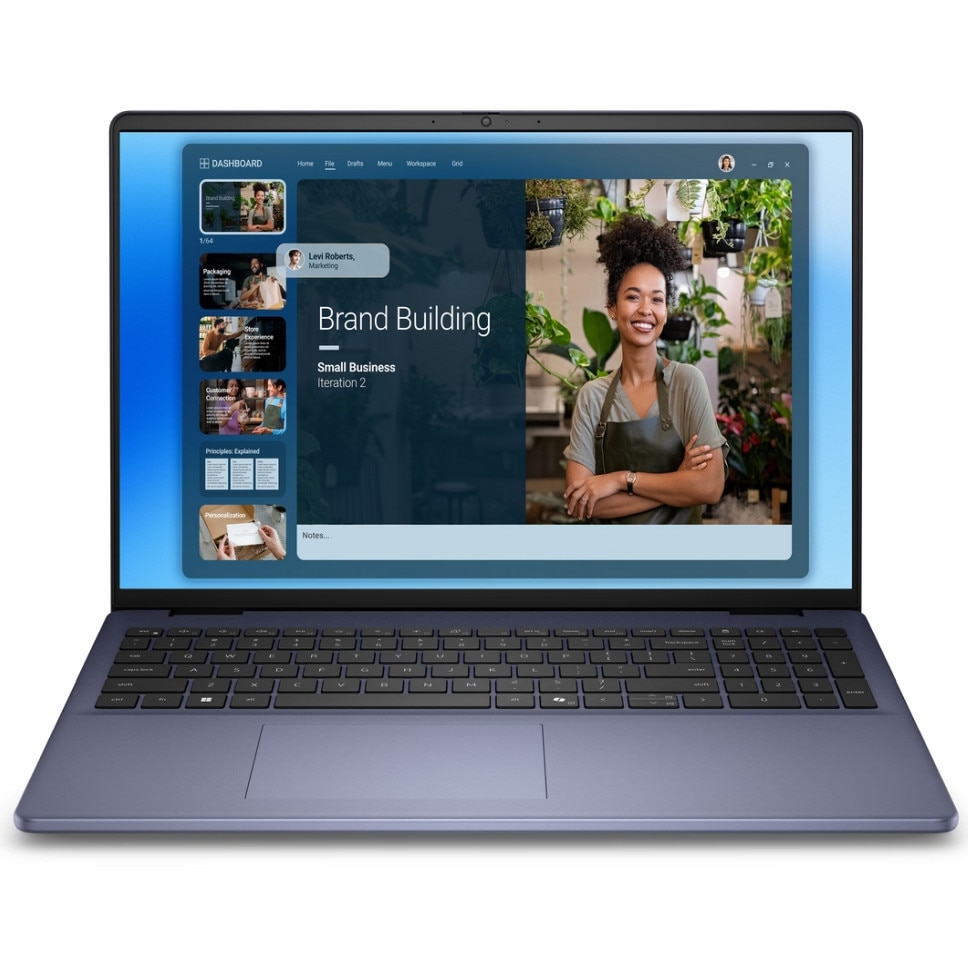 Laptop Dell 16 DC16251, DC16251.RPLU-R.004.UBU, 16", Intel Core 5 120U (10-core), Intel Iris Xe Graphics, 16GB 5200MHz (2x8GB) DDR5, Albastru