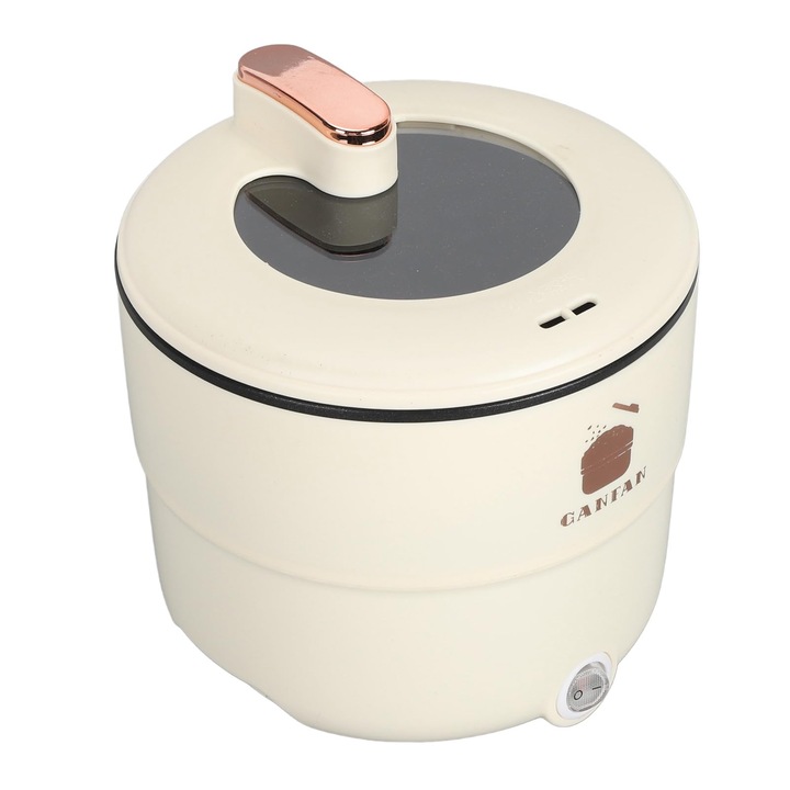 Culnflun Elektromos Rizsfőző, 1,8L, 450W, Mini, Melegentartó Funkció, Tapadásmentes Edény