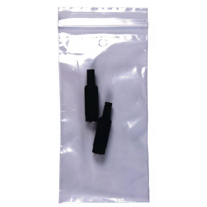 Conector DC alimentare mama 2.0mm x 4.0mm cu protectie cablu LUMBERG, negru