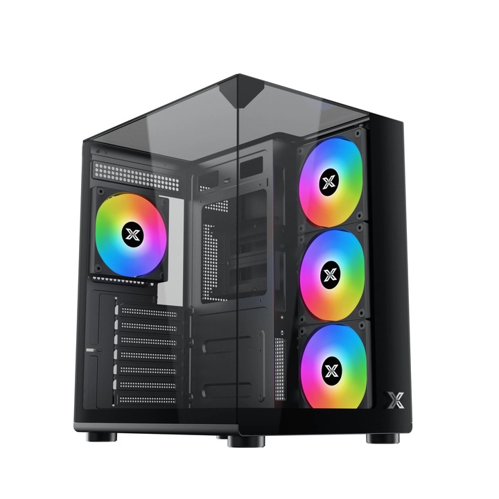Carcasă computer Xigmatek Carcasă ATX - Aqua Compact - 4 ventilatoare ARGB EN48241
