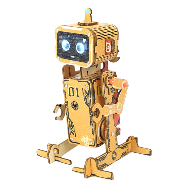 Jucarie educativa si interactiva STEM HSD-Tech, robot DIY cu control vocal, set stiintific de constructie pentru copii 6–12 ani, cadou creativ, dezvolta gandirea logica si dexteritatea