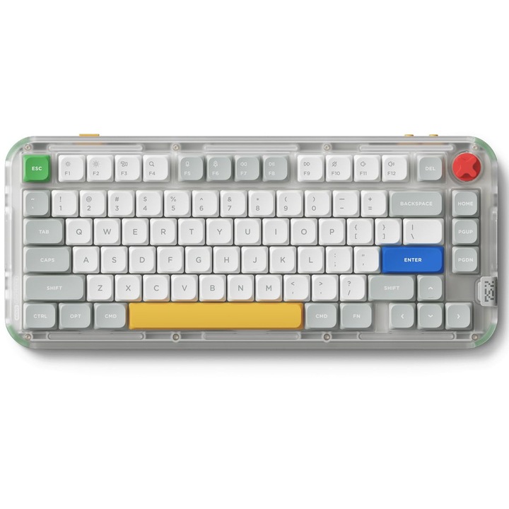 Безжична механична клавиатура Nuphy Kick75, 80 клавиша, персонализирана RGB, кафяв цвят, 75%
