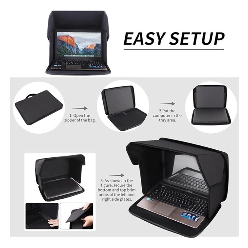 Ombra pentru laptop in aer liber /Rezistent la apa / Anti-Voyeur
