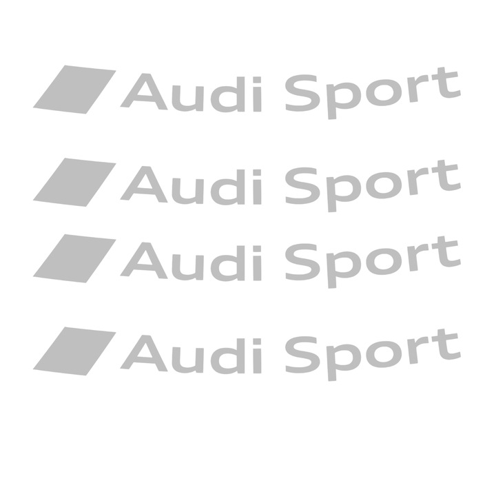 Set 4 stickere auto pentru jante Audi, rezisetnte, gri