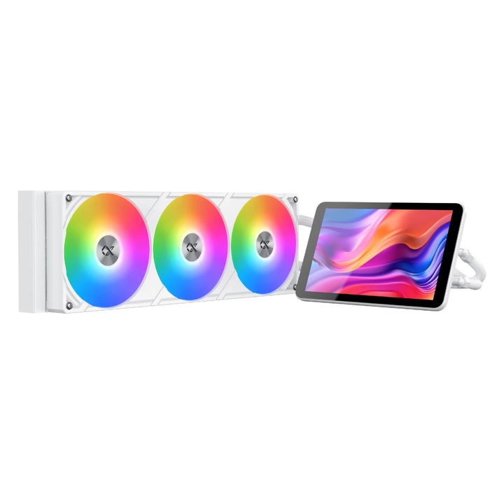 Охладител за процесор Xigmatek водно охлаждане Water Cooling Connect Pro 360 Arctic - 7 inch Magnetic LCD Display EN48364