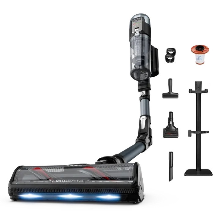 Aspirator Vertical ROWENTA X-Force Flex 16.60 RH9C71E0, 0.65l, 25.2V, Autonomie Maxima 120 min, Negru