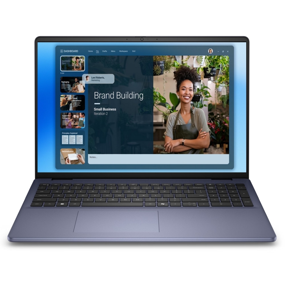 Laptop Dell 16 DC16251, DC16251.RPLU-R.005.UBU, 16", Intel Core 7 150U (10-core), Intel Iris Xe Graphics, 16GB 5200MHz (2x8GB) DDR5, Albastru