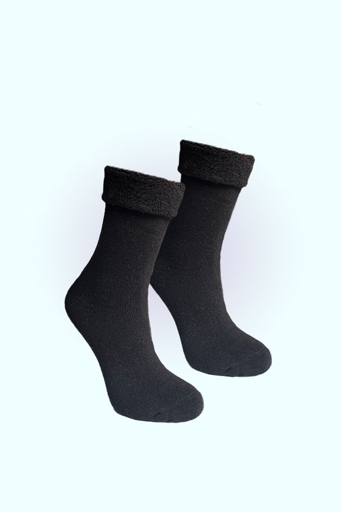 Sosete dama, Flausate, Rogalu, negru, 36-39