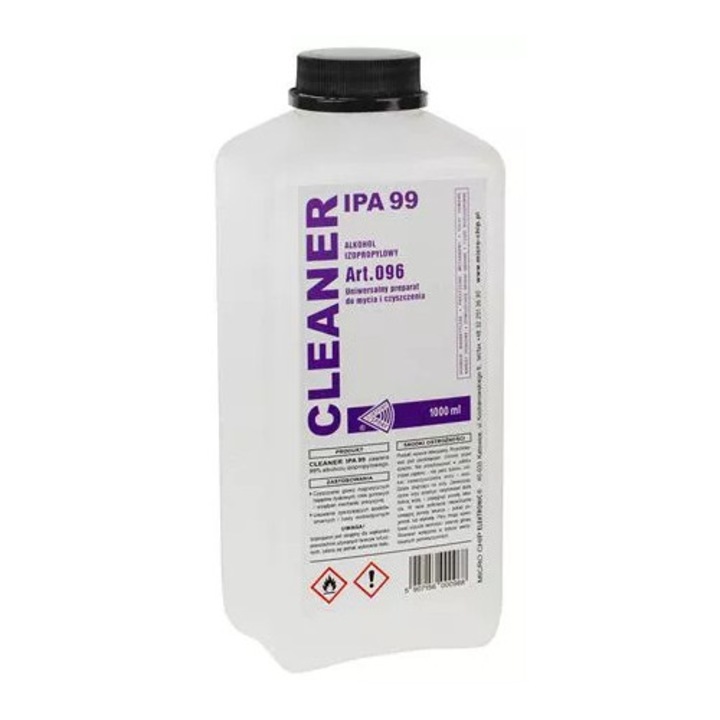 Cleaner alcool izopropilic 99%, AG Chemia, 1L, pentru curățarea capetelor magnetice, elimină lubrifianții