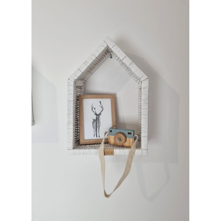 Fali polc, Wiklibox, Fűzfa, Fehér, Nagy