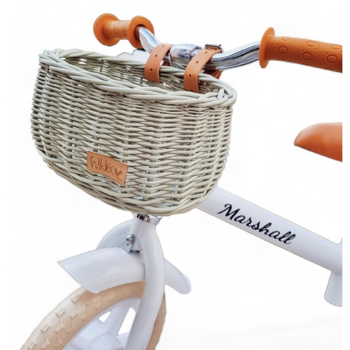 Cos din ratan pentru bicicleta, Wiklibox, 22x16x12cm