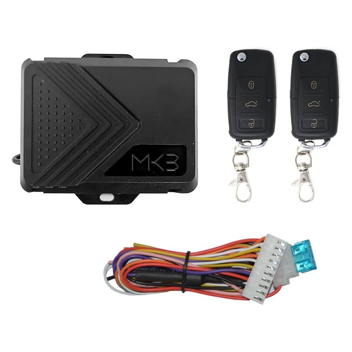 Modul Inchidere centralizata, BRENET, cu Chei Briceag cu 3 Butoane, 12 V