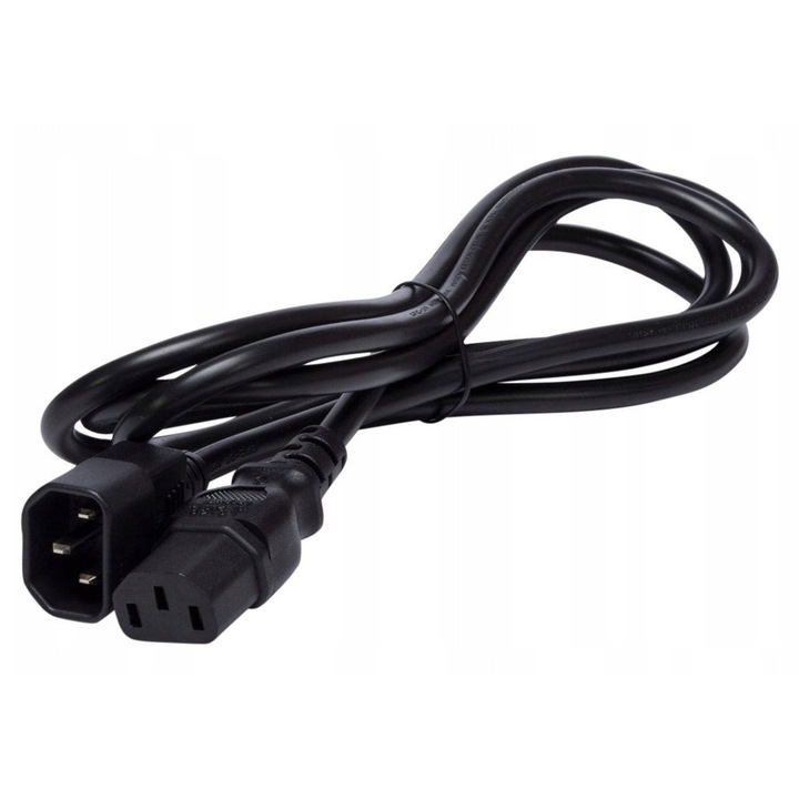 Cablu prelungitor, ESPE, BDKAB-C13/C14, 1,8m, 3 fire, negru