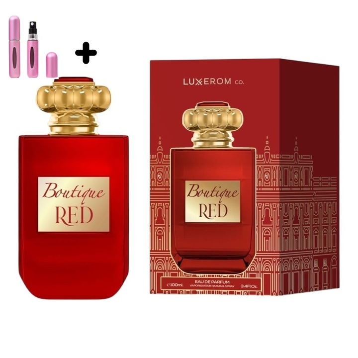 Apa de parfum Boutique Red + dozator parfum reincarcabil