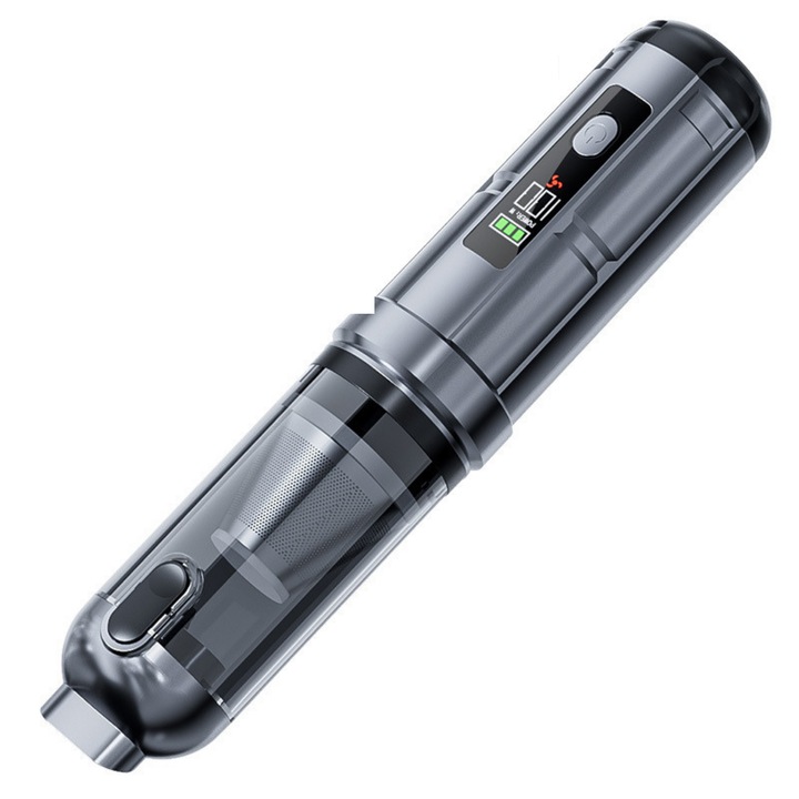 GEAKISO 3 az 1-ben hordozható autós porszívó, 100W brushless motor, 15 000 Pa szívóerő, 6000 mAh akkumulátor, 7 tartozék + tok, gyors tisztítás autóhoz és otthonra