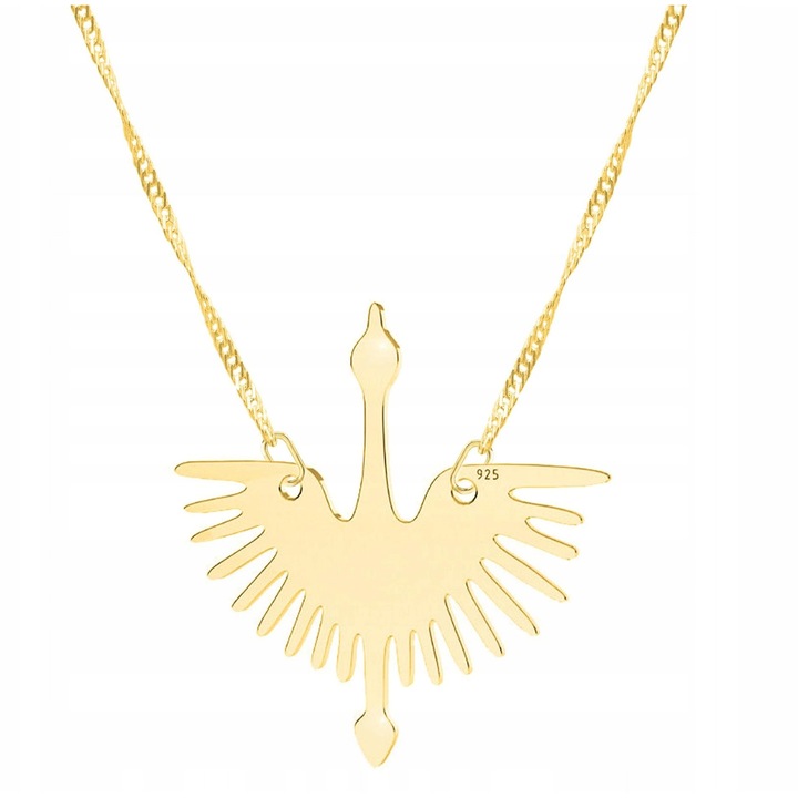 Colier, Larezo, argint 925, placat cu aur, 47cm + 3cm, design elegant