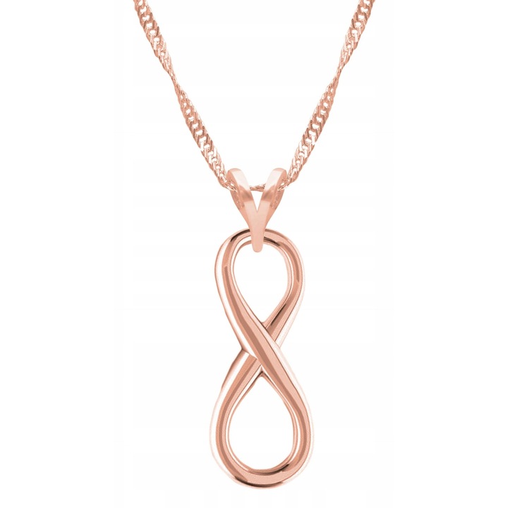 Colier, Larezo, argint 925, placat cu aur roz, 47cm + 3cm