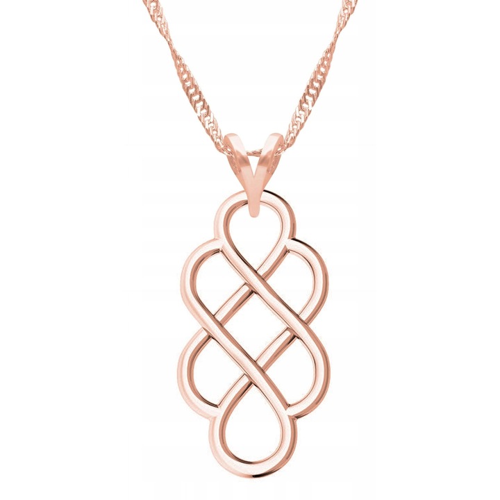 Colier, Larezo, argint 925, placat cu aur roz, 47cm + 3cm