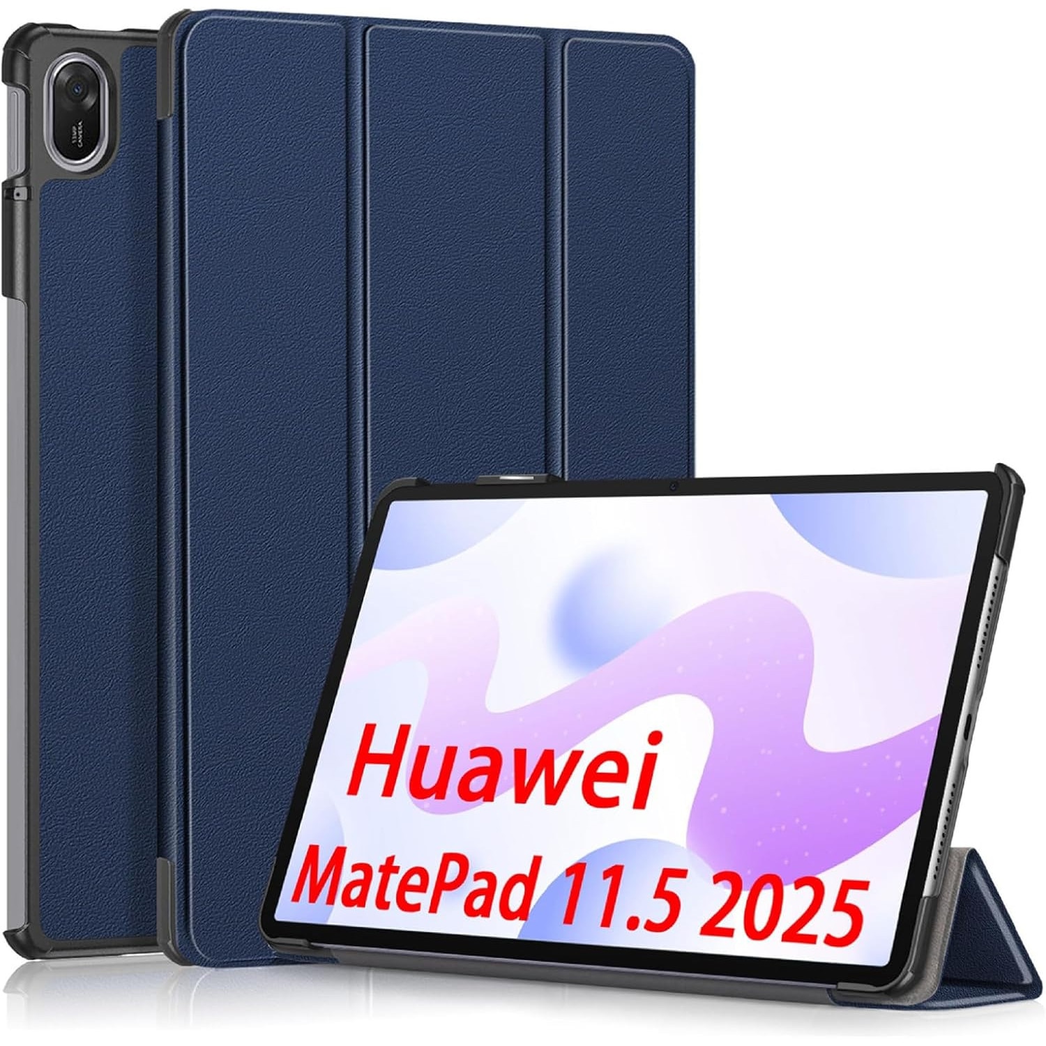 Husa pentru Huawei MatePad 11.5 (2025) tip stand functie sleep/wake-up si inchidere magnetica, protectie 360 - albastru