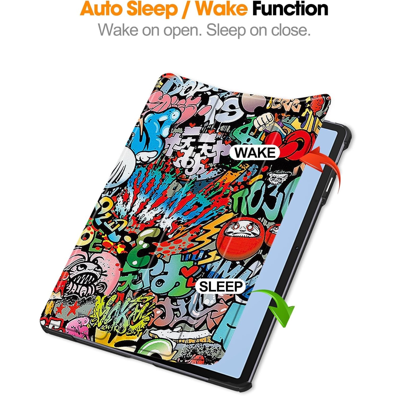 Husa pentru Huawei MatePad 11.5 (2025) tip stand functie sleep/wake-up si inchidere magnetica, protectie 360 - Graffiti
