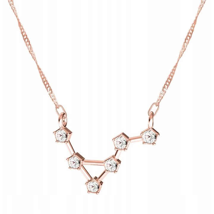 Colier placat cu aur, Larezo, Semnul Zodiacal Varsator, ARGINT 925