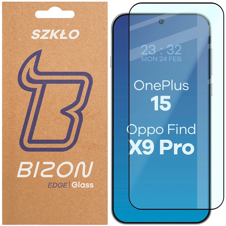 Стъклен протектор Bizon Glass Edge 2 за Oppo Find X9 Pro / OnePlus 15