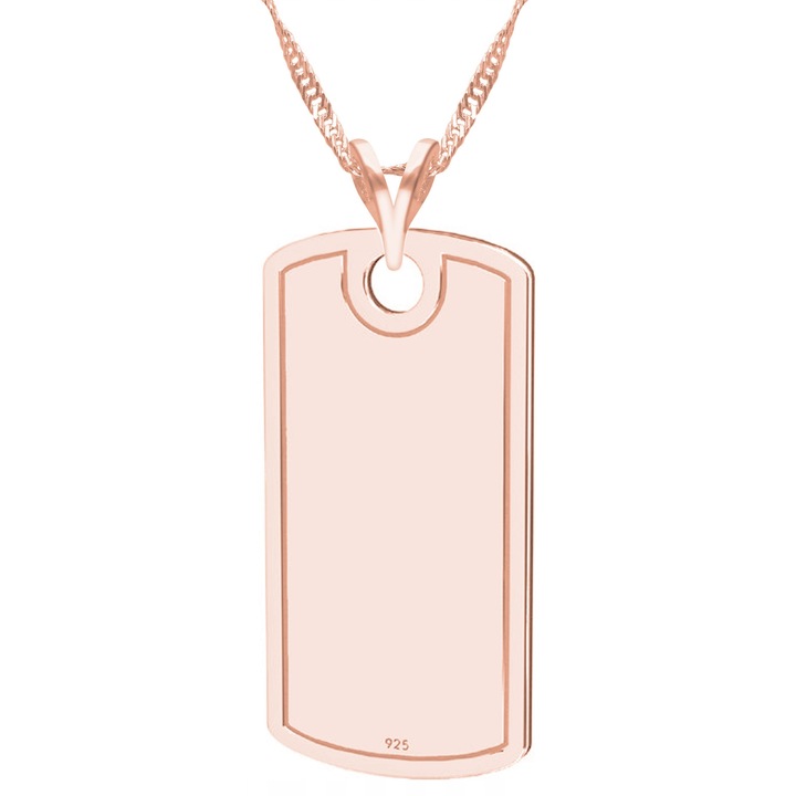 Colier placat cu aur, Larezo, ARGINT 925, medalion