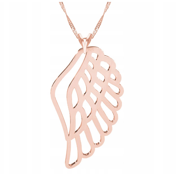 Colier placat cu aur, Larezo, aripa de inger, ARGINT 925