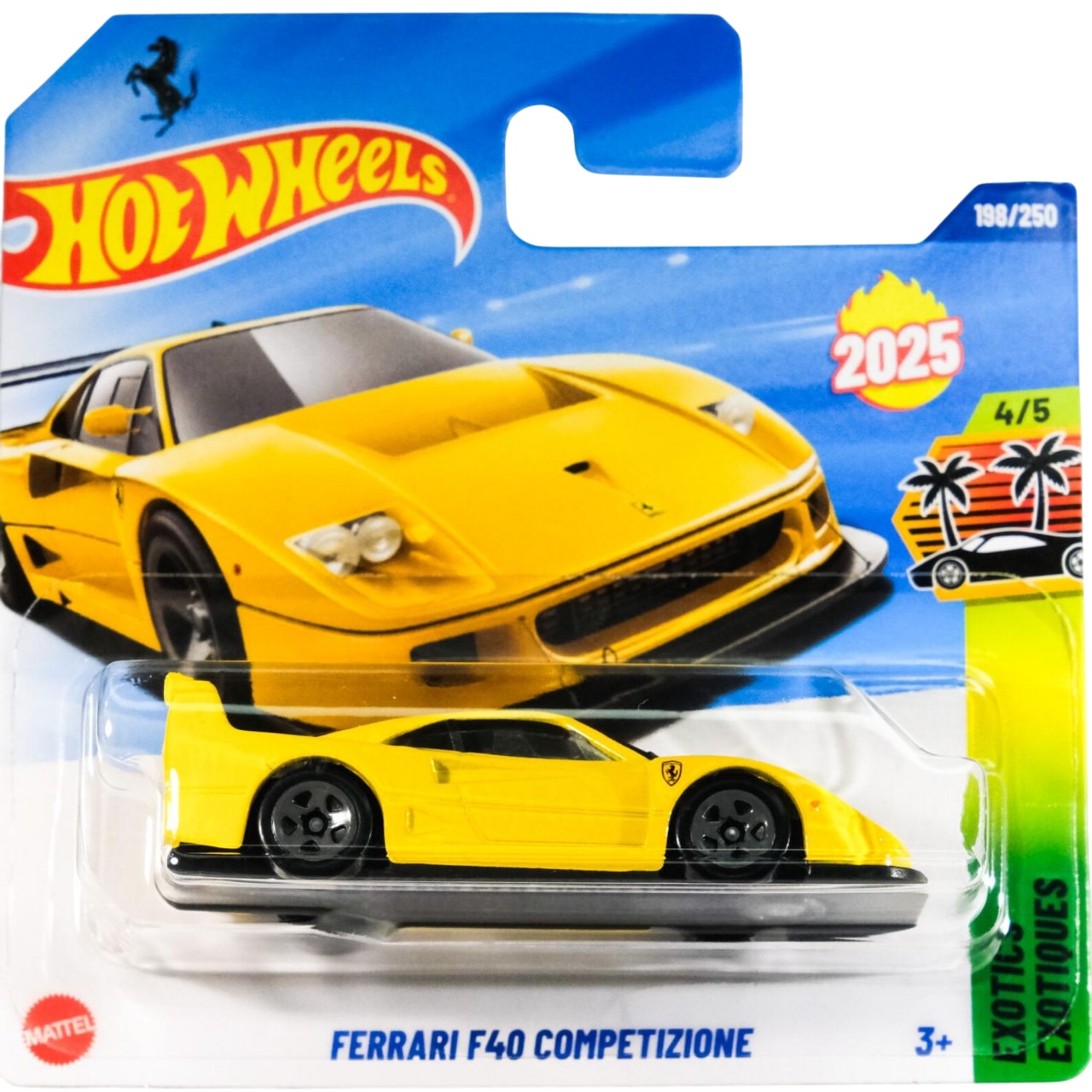 Masinuta Metalica Hot Wheels Ferrari F40 Competizione Galben 2026