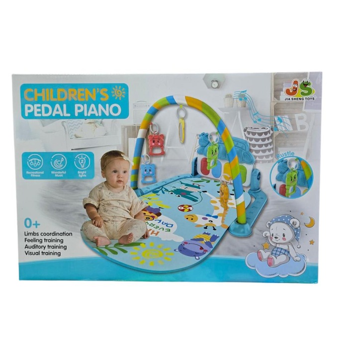 Covoraș de joacă cu pian, ROBEN, jucării zornăitoare, pentru băieți, 0-3 luni