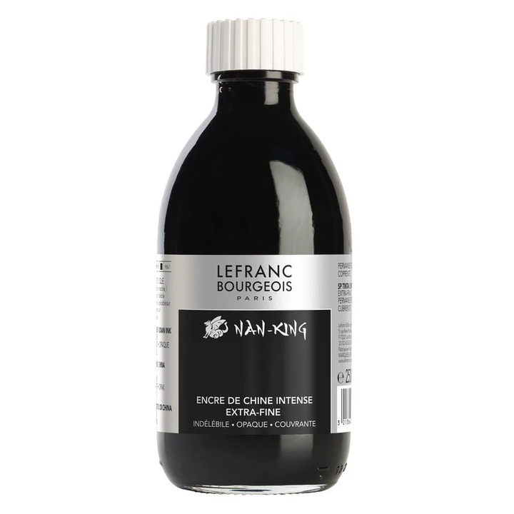 Tus Indian Ink Extra Fin Negru, 250 ml, pentru desen si caligrafie, transparent
