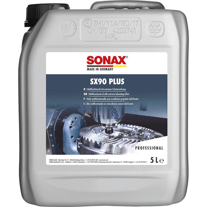Sonax Sx90 Plus Korróziógátló oldat, 5 liter, rozsdás alkatrészek lazítására, korrózió elleni védelemre
