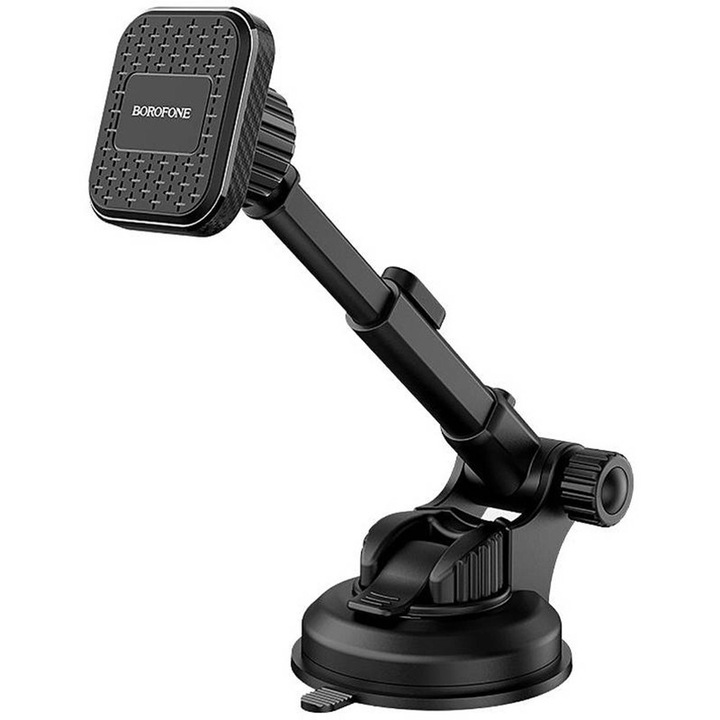 Suport auto pentru telefon/tableta Car Holder Vanda (BH21) for Dashboard/Windshield, Magnetic, 360° Rotation, 4.5 6.5" Negru