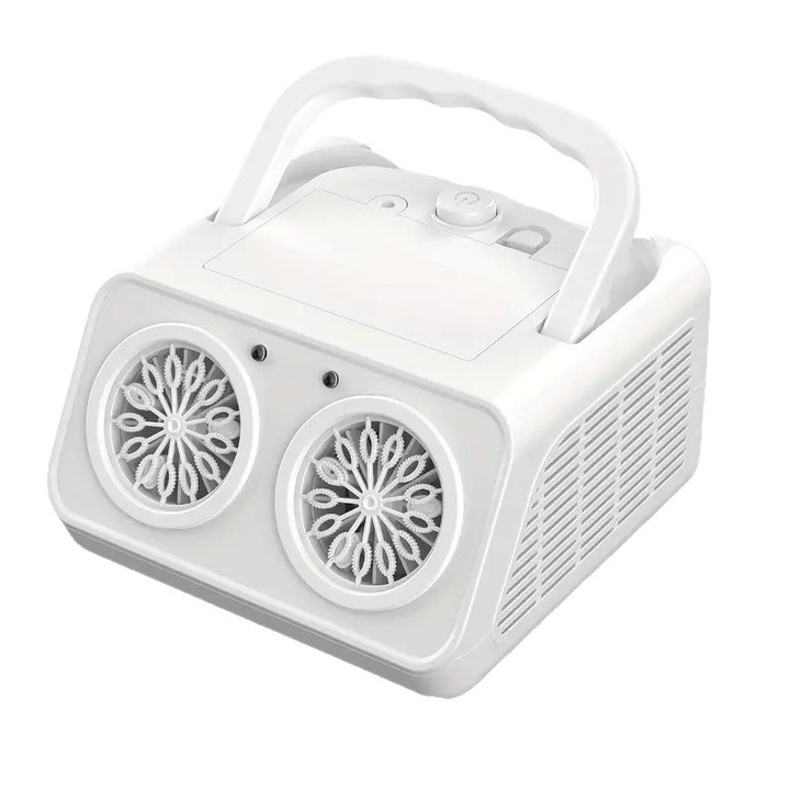 ORBER teljesen automata elektromos hordozható buborékgép, többlyukú, nagy kapacitású, kültéri helyszínekre, esküvőkre és összejövetelekre alkalmas, 26 lyuk, 15,49 x 15,49 x 9 cm, fehér