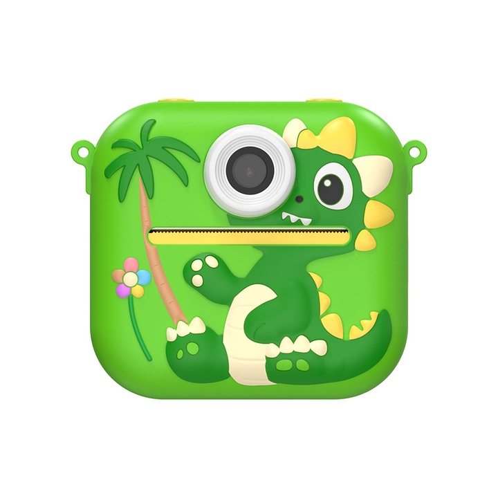 Детски фотоапарат, термопечат, удароустойчив, 32 GB карта памет, 8x увеличение, 48 мегапикселов сензор, 57 мм ширина на печат, USB четец за карти, 400 mAh батерия