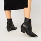 Ciocate femei Exclusives Arlene, piele naturală, negru, Negru