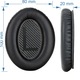 Set perne pentru căști Megara, negru, 2 bucăți, spumă cu memorie, compatibile cu Bose QC45, QC35, QC25