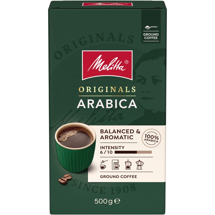 Melitta őrölt arabica kávé, 500 g