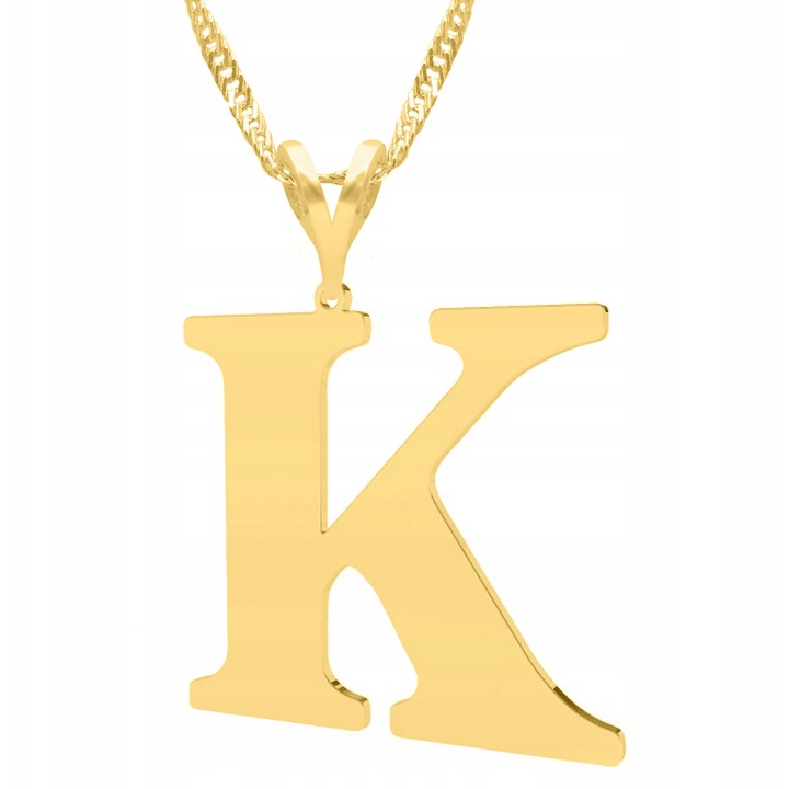 Colier dama, cu pandantiv, Larezo, argint, 47+3 cm, auriu