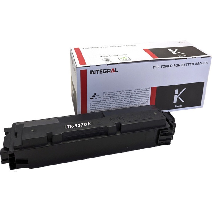 Professzionális Kompatibilis Toner, Kyocera, Kyo TK-5370 B Laser Integral-Germany, 7000 oldal, Fekete, Kompatibilis a KYOCERA - MITA ECOSYS MA3500CIFX, MA3500CIX, PA3500CX modellekkel